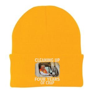 Cleaning Up Four Years Of Crap Funny Trump Knit Cap Winter Beanie