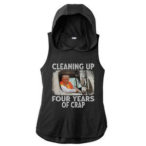 Cleaning Up Four Years Of Crap Funny Trump Ladies PosiCharge Tri-Blend Wicking Draft Hoodie Tank