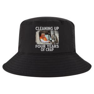 Cleaning Up Four Years Of Crap Funny Trump Cool Comfort Performance Bucket Hat