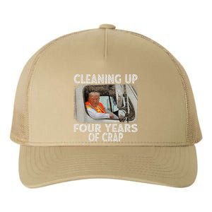 Cleaning Up Four Years Of Crap Funny Trump Yupoong Adult 5-Panel Trucker Hat