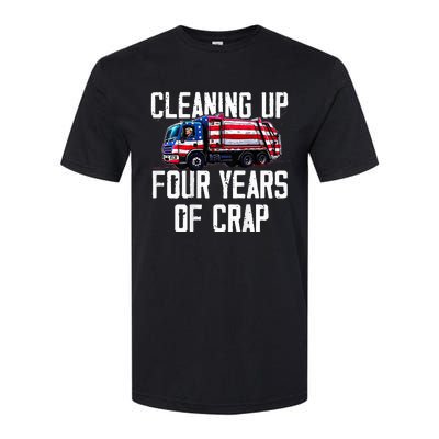 Cleaning Up Four Years Of Crap Funny Trump Garbage Softstyle CVC T-Shirt