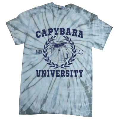 Capybara University Funny Capybara Meme Lover Tie-Dye T-Shirt