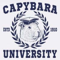 Capybara University Funny Capybara Meme Lover Full-Length Apron With Pockets