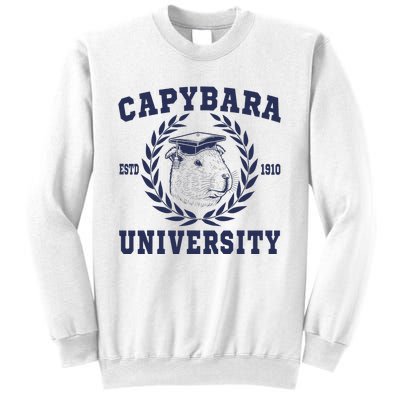 Capybara University Funny Capybara Meme Lover Sweatshirt