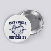 Capybara University Funny Capybara Meme Lover Button