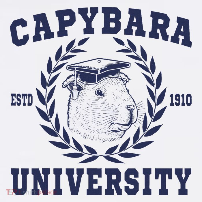 Capybara University Funny Capybara Meme Lover Knit Cap Winter Beanie
