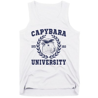 Capybara University Funny Capybara Meme Lover Tank Top