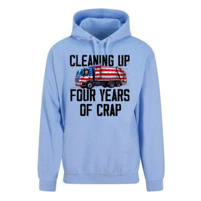 Cleaning Up Four Years Of Crap Funny Trump Garbage Truck Unisex Surf Hoodie