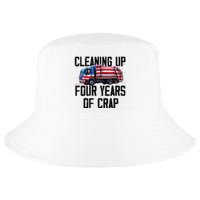 Cleaning Up Four Years Of Crap Funny Trump Garbage Truck Cool Comfort Performance Bucket Hat