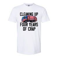 Cleaning Up Four Years Of Crap Funny Trump Garbage Truck Softstyle CVC T-Shirt