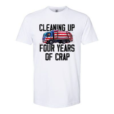 Cleaning Up Four Years Of Crap Funny Trump Garbage Truck Softstyle CVC T-Shirt