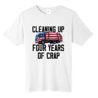 Cleaning Up Four Years Of Crap Funny Trump Garbage Truck Tall Fusion ChromaSoft Performance T-Shirt