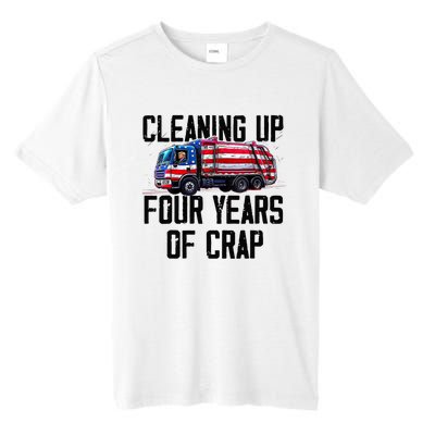 Cleaning Up Four Years Of Crap Funny Trump Garbage Truck Tall Fusion ChromaSoft Performance T-Shirt