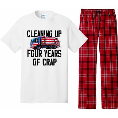 Cleaning Up Four Years Of Crap Funny Trump Garbage Truck Pajama Set