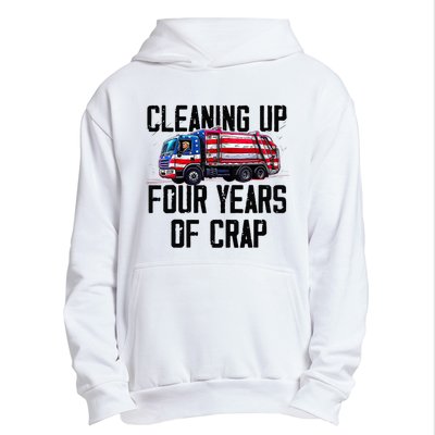 Cleaning Up Four Years Of Crap Funny Trump Garbage Truck Urban Pullover Hoodie