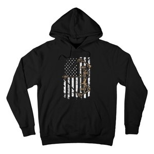 Camo Usa Flag Archery Compound Bow Bow Hunter Hoodie