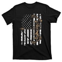 Camo Usa Flag Archery Compound Bow Bow Hunter T-Shirt