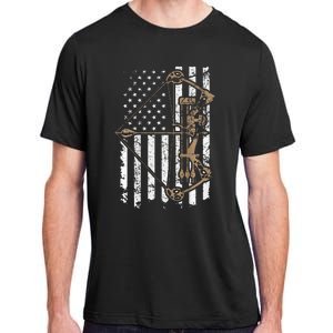 Camo Usa Flag Archery Compound Bow Bow Hunter Adult ChromaSoft Performance T-Shirt