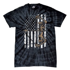 Camo Usa Flag Archery Compound Bow Bow Hunter Tie-Dye T-Shirt