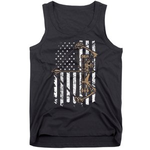 Camo Usa Flag Archery Compound Bow Bow Hunter Tank Top