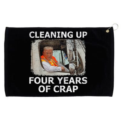 Cleaning Up Four Years Of Crap Funny Trump Garbage Truck Grommeted Golf Towel