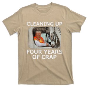 Cleaning Up Four Years Of Crap Funny Trump Garbage Truck T-Shirt