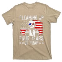 Cleaning Up Four Years Of Crap Funny Usa Flag Trump Garbage T-Shirt