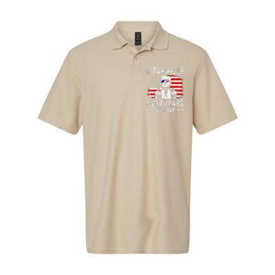 Cleaning Up Four Years Of Crap Funny Usa Flag Trump Garbage Softstyle Adult Sport Polo