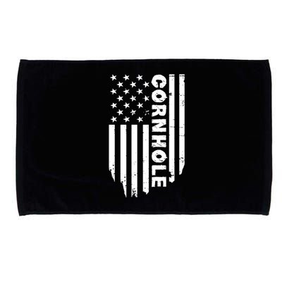 Cornhole Us Flag Microfiber Hand Towel