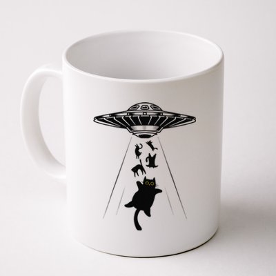 Cat UFO Funny Alien Coffee Mug