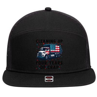 Cleaning Up Four Years Of Crap Trump Garbage Truck 7 Panel Mesh Trucker Snapback Hat