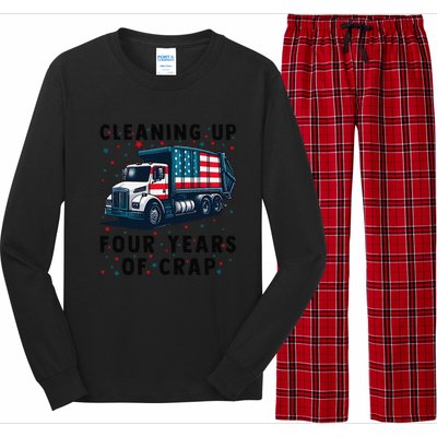 Cleaning Up Four Years Of Crap Trump Garbage Truck Long Sleeve Pajama Set