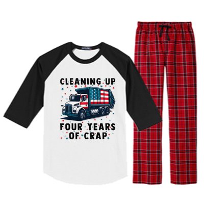 Cleaning Up Four Years Of Crap Trump Garbage Truck Raglan Sleeve Pajama Set