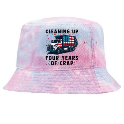 Cleaning Up Four Years Of Crap Trump Garbage Truck Tie-Dyed Bucket Hat