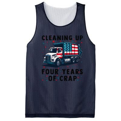 Cleaning Up Four Years Of Crap Trump Garbage Truck Mesh Reversible Basketball Jersey Tank