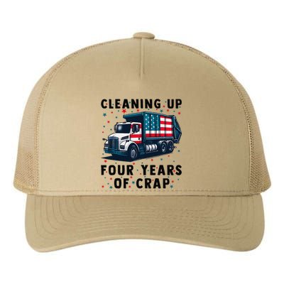 Cleaning Up Four Years Of Crap Trump Garbage Truck Yupoong Adult 5-Panel Trucker Hat