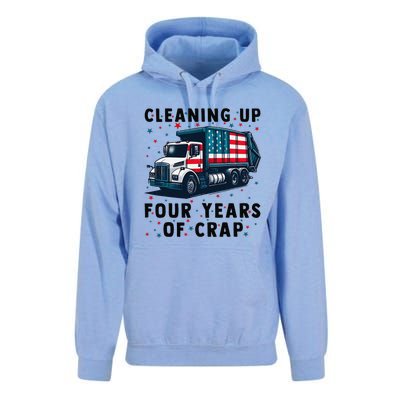 Cleaning Up Four Years Of Crap Trump Garbage Truck Unisex Surf Hoodie