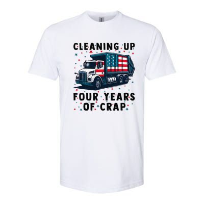 Cleaning Up Four Years Of Crap Trump Garbage Truck Softstyle CVC T-Shirt