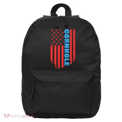 Cornhole Us Flag 16 in Basic Backpack