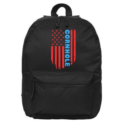 Cornhole Us Flag 16 in Basic Backpack