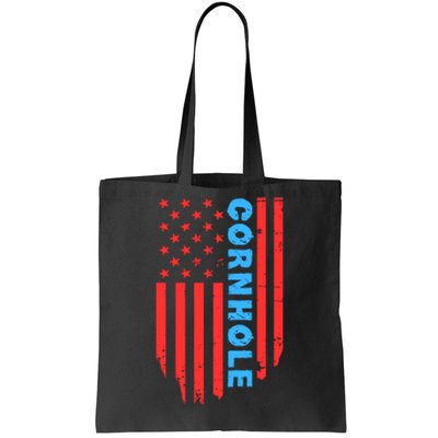 Cornhole Us Flag Tote Bag