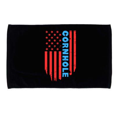 Cornhole Us Flag Microfiber Hand Towel