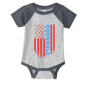 Cornhole Us Flag Infant Baby Jersey Bodysuit