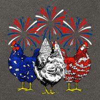 Chicken Usa Flag Patriotic Lover 4th Of July Cotton Canvas Backpack