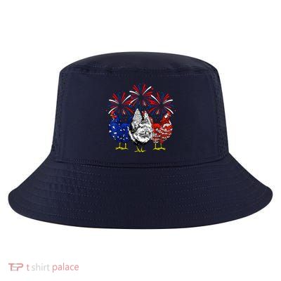 Chicken Usa Flag Patriotic Lover 4th Of July Cool Comfort Performance Bucket Hat
