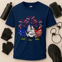 Chicken Usa Flag Patriotic Lover 4th Of July Cooling Performance Crew T-Shirt