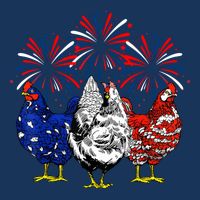 Chicken Usa Flag Patriotic Lover 4th Of July Cooling Performance Crew T-Shirt