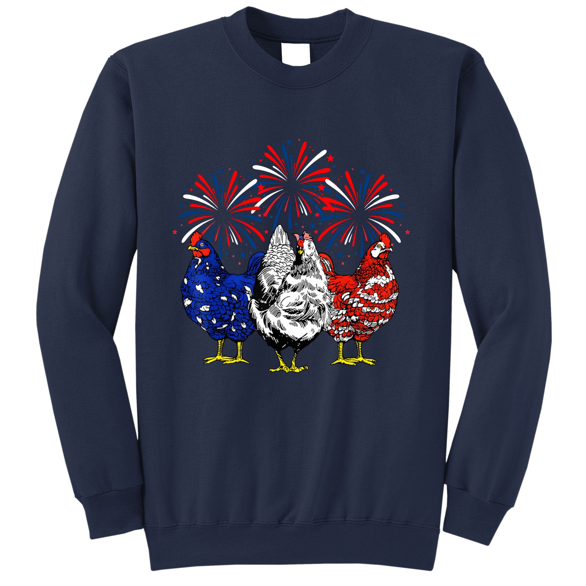 Chicken Usa Flag Patriotic Lover 4th Of July Sweatshirt