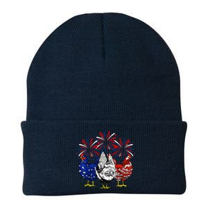 Chicken Usa Flag Patriotic Lover 4th Of July Knit Cap Winter Beanie