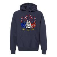 Chicken Usa Flag Patriotic Lover 4th Of July Premium Hoodie